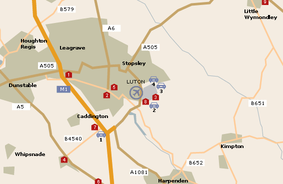 Luton stadt karte