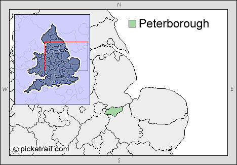 peterborough karte england