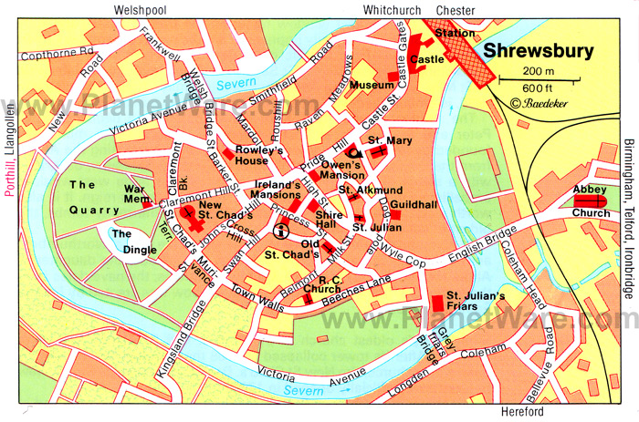 Shrewsbury karte
