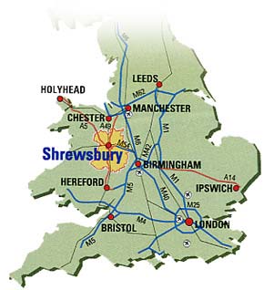 Shrewsbury karte england