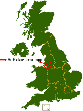 St Helens karte uk