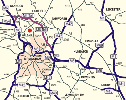 strase karte von West Bromwich