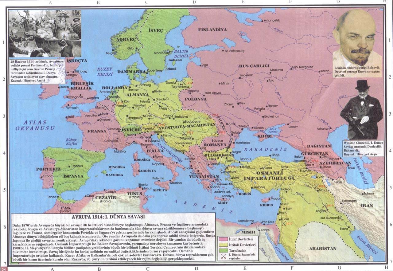 Weltkrieg I Karte 