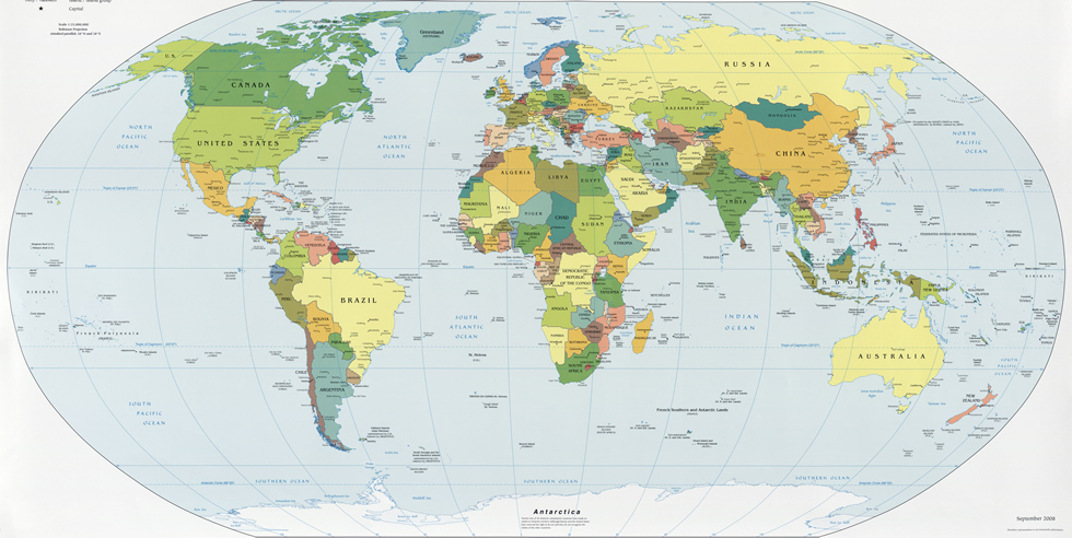 Karte der Welt