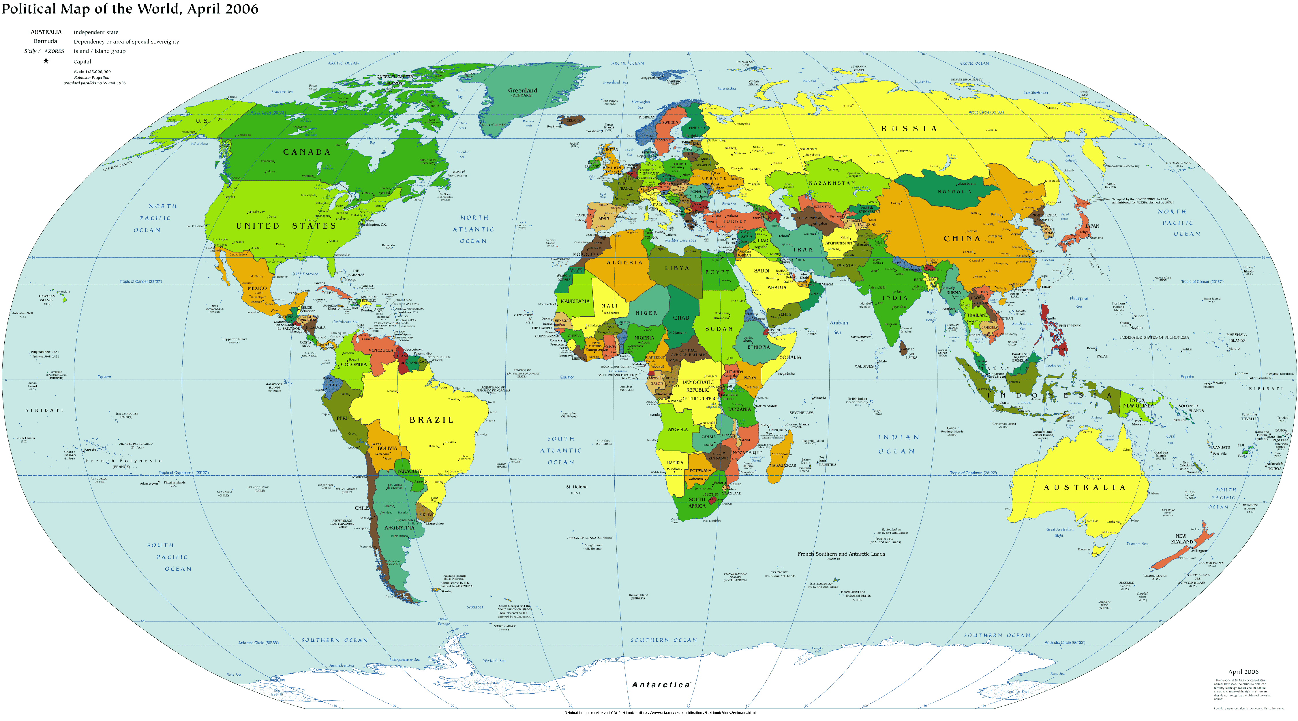 Karte von die Welt