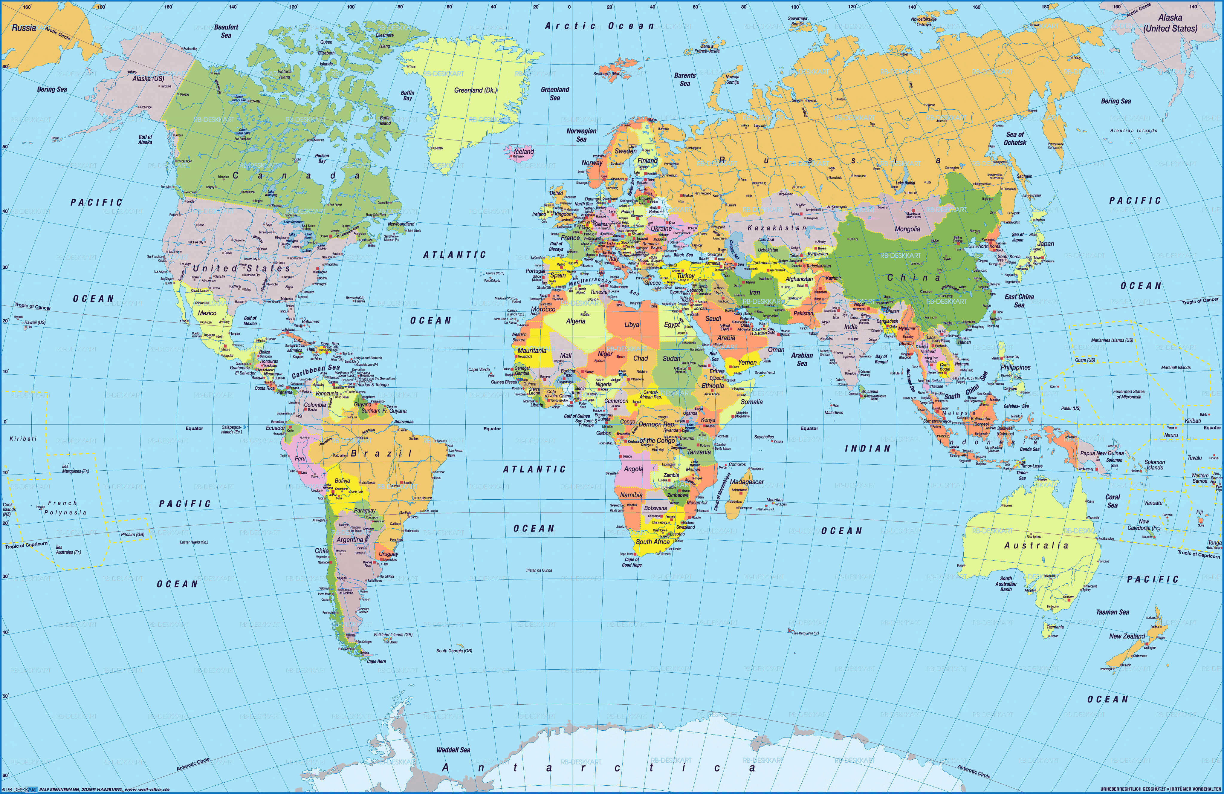 UK und Welt zeitzonen karte mit laengengrad und breitengrad