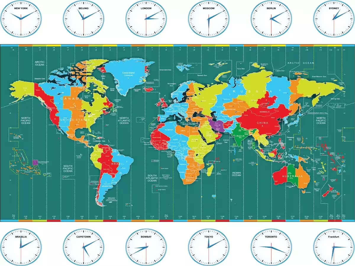 Zeitzonenkarte vereinigtes koenigreich in der Welt